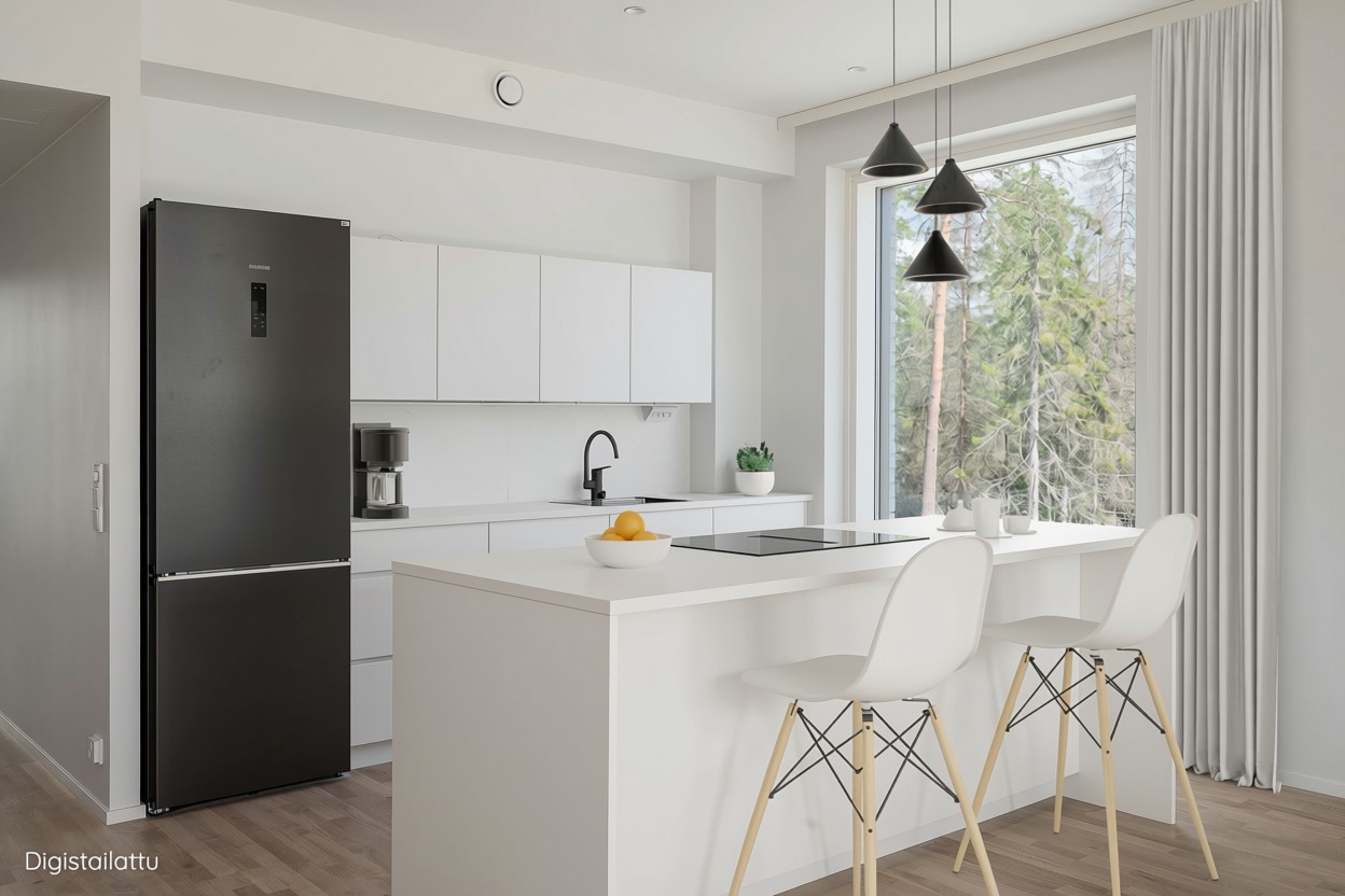 A7 kitchen, digitally staged